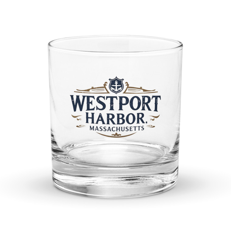 Celebrate the spirit of New England with the Westport Harbor Rocks Glass — timeless and coastal.