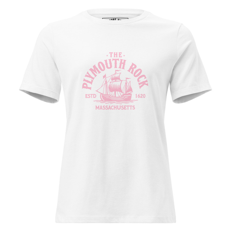 Celebrate where it all began with The Plymouth Rock Women’s Tee.