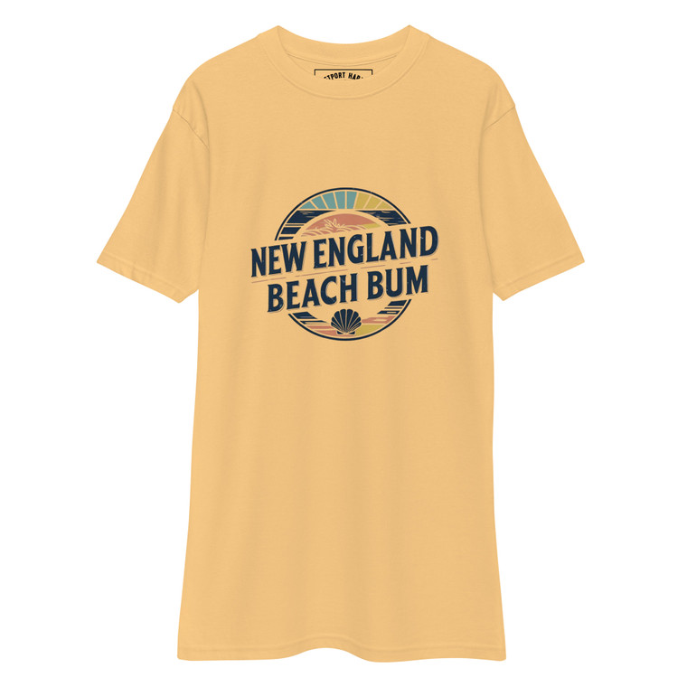 Celebrate coastal living with the New England Beach Bum Men’s Heavyweight Tee.