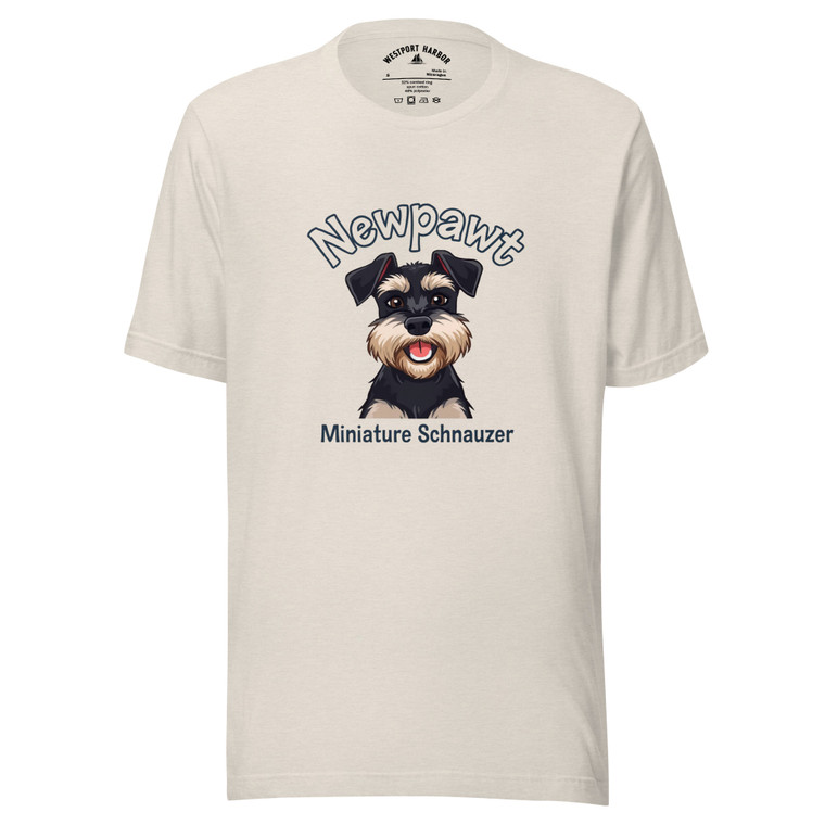 Celebrate your Schnauzer’s charm and smarts with the stylish Newpawt Schnauzer Tee.