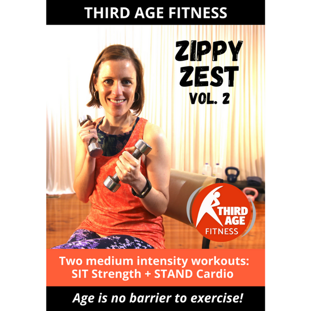 Zippy Zest Vol. 2 - Medium intensity home exercise workout DVD older adults  and seniors