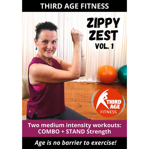 Zippy Zest Vol. 1 - older adults home exercise DVD front cover