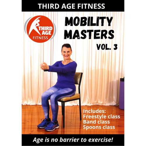 DVD front cover - Mobility Masters Vol. 3 seniors chair exercise