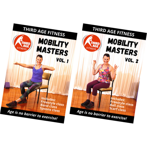 Mobility Masters Combo Pack #1 seniors exercise - DVD front covers