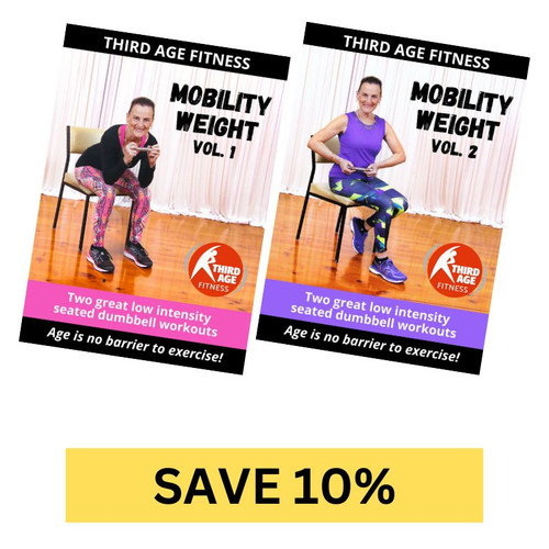 Mobility Weight Combo #1 - seniors chair dumbbell exercise DVD front covers