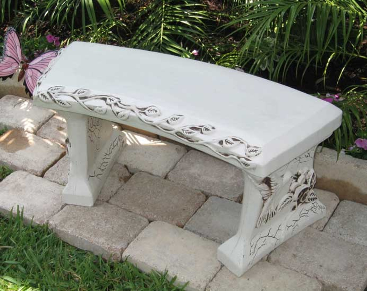 Concrete Memorial Outdoor Garden Bench for Sale Illinois - Memorial Benches