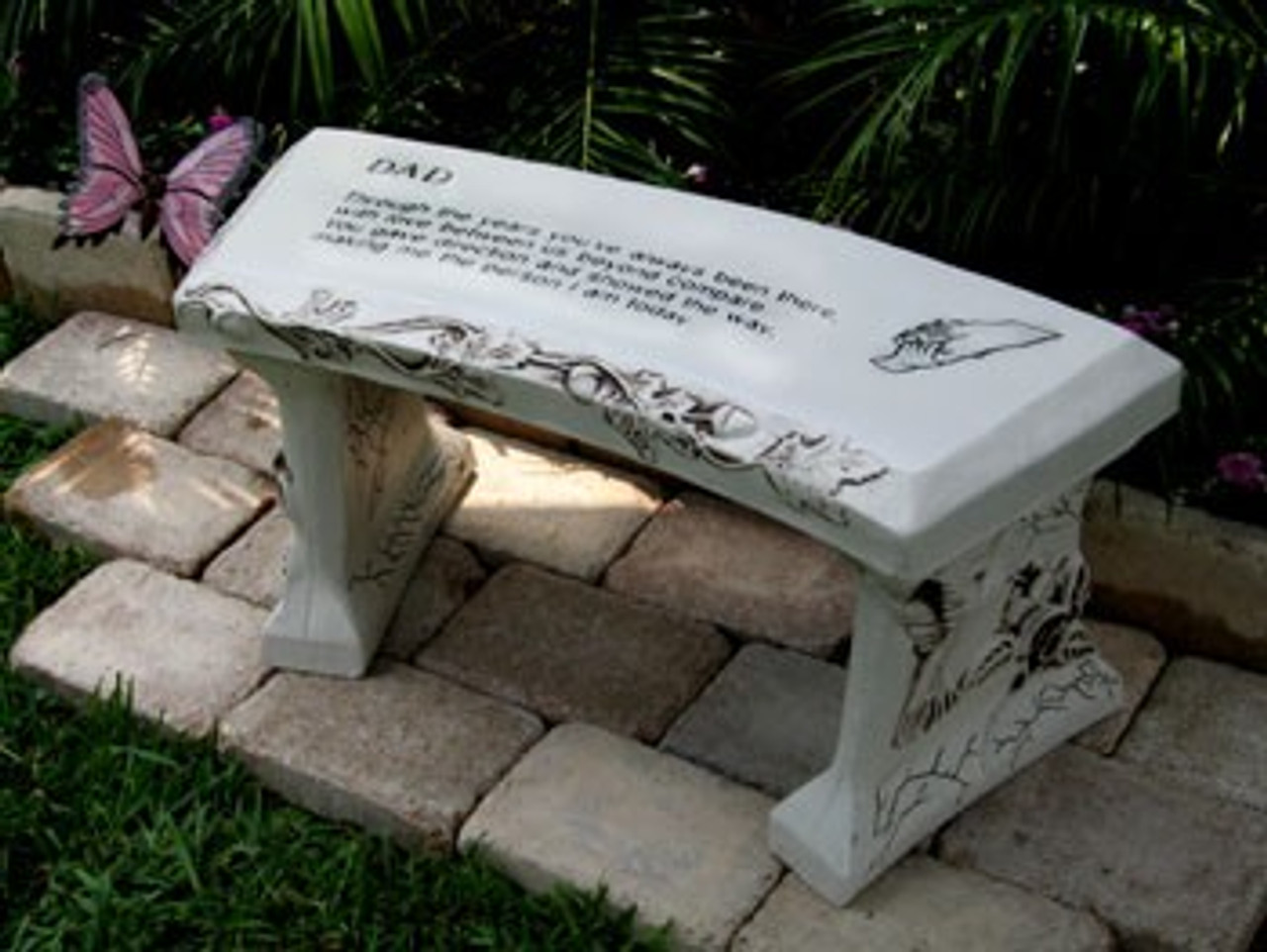 25 Diy Garden Bench Ideas Free Plans For Outdoor Benches Engraved Concrete Memorial Benches 8288