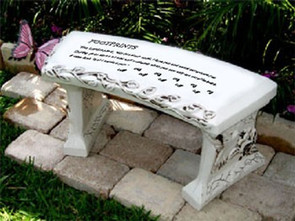 Honor Your Loved One with the Footprints Garden Bench