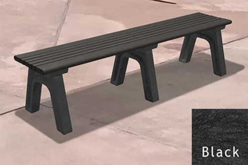 Black-flat-park-bench