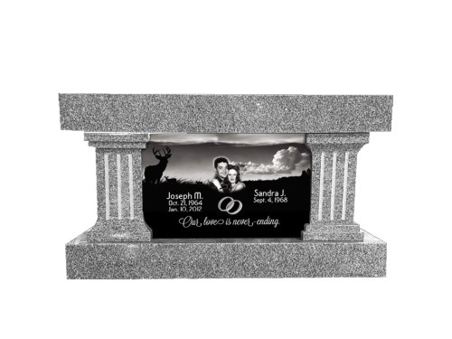 3 Foot Cremation Bench - Super Gray