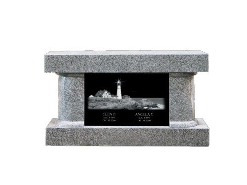3 Foot Cremation Bench - Super Gray