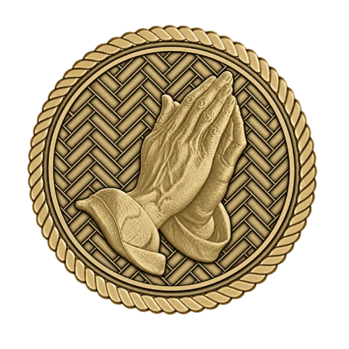 Praying Hands Right Medallion

