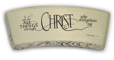 Spiritual Concrete Garden Bench