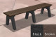 Black-brown-flat-park-bench