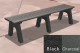 Black-gray-flat-park-bench
