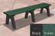 Black-green-flat-park-bench