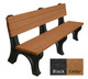 Deluxe Bench 6 Foot Recycled Engravable Plastic Bench