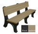 Deluxe Bench 6 Foot Recycled Engravable Plastic Bench