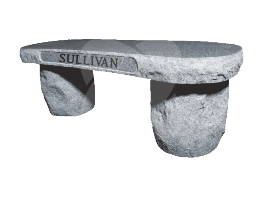 4foot rustic cremation memorial bench