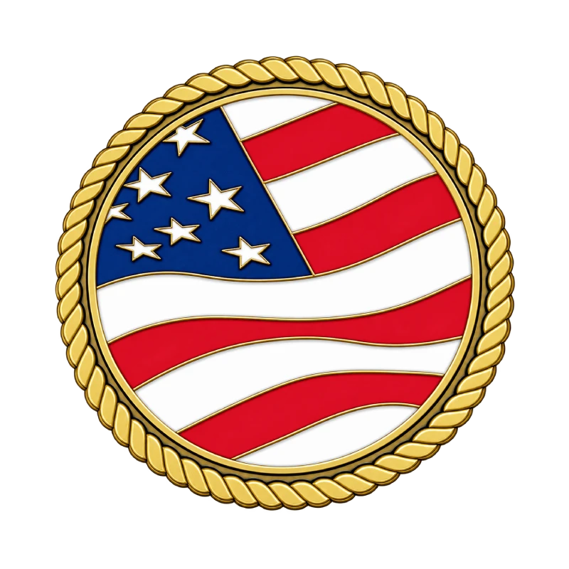 US Flag Medallion