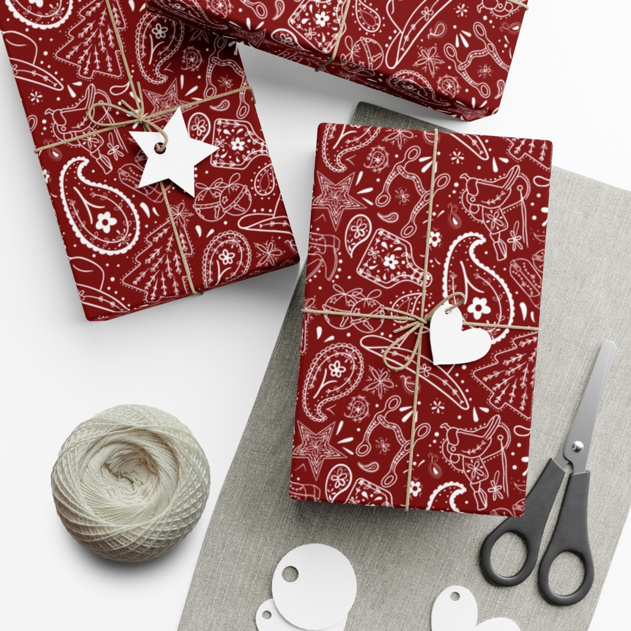 Western Bandana Gift Wrap Papers - Flying S Company