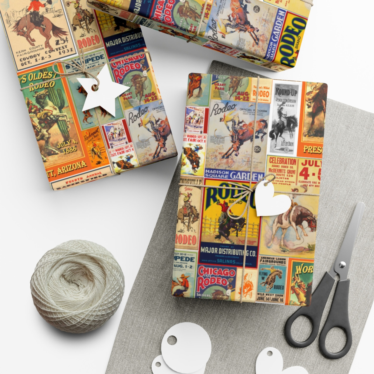 Vintage Rodeo Gift Wrap Papers