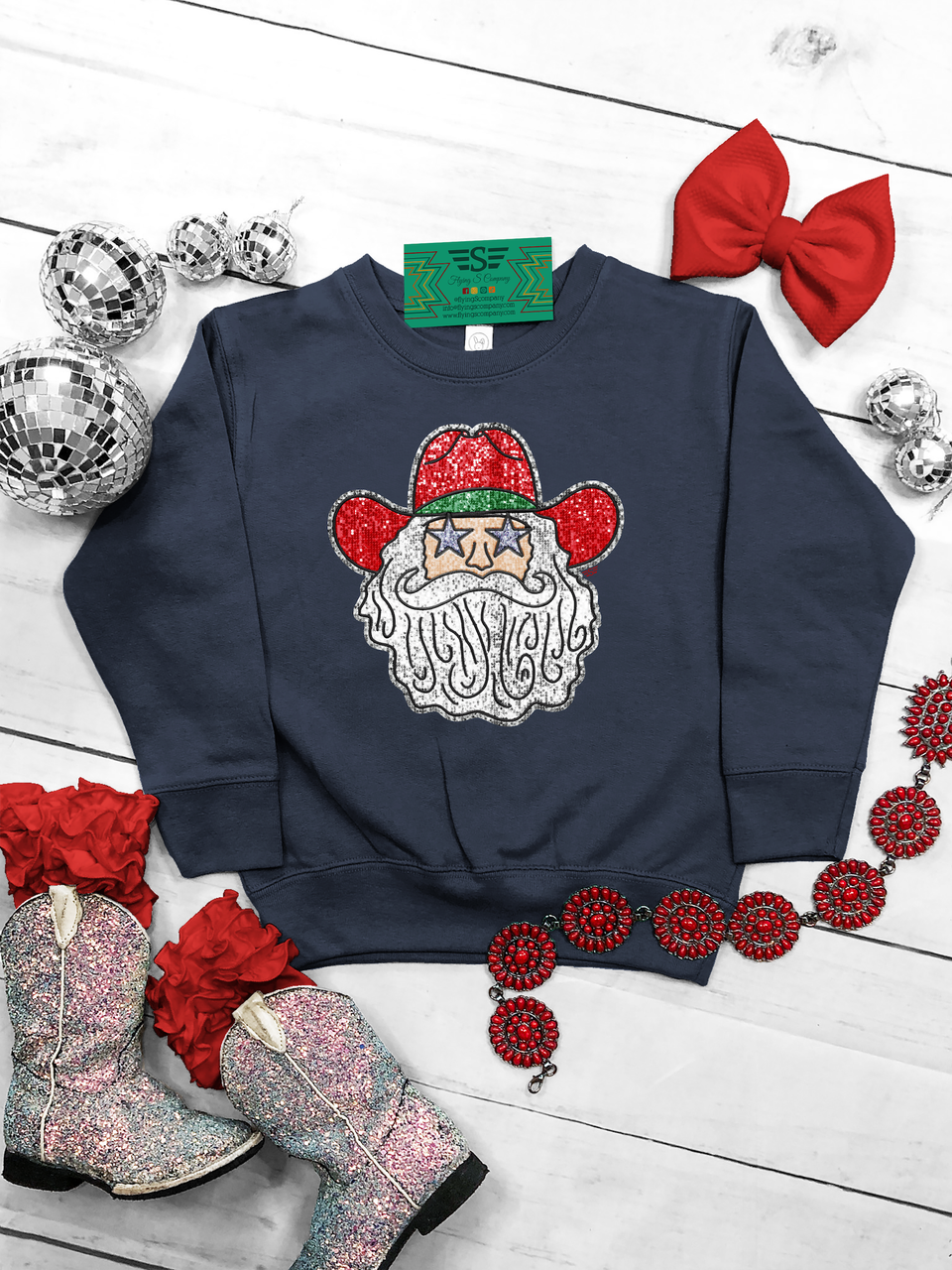 T-shirt Fille Justice Avec Avocat à Paillettes - Noël - Taille 8 - Neuf Sans étiquettes