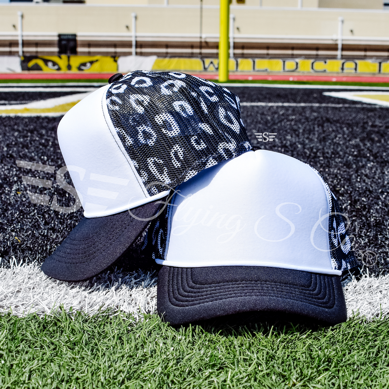 White Front Leopard Magna Pony® Mesh Foam Trucker Hat - Flying S
