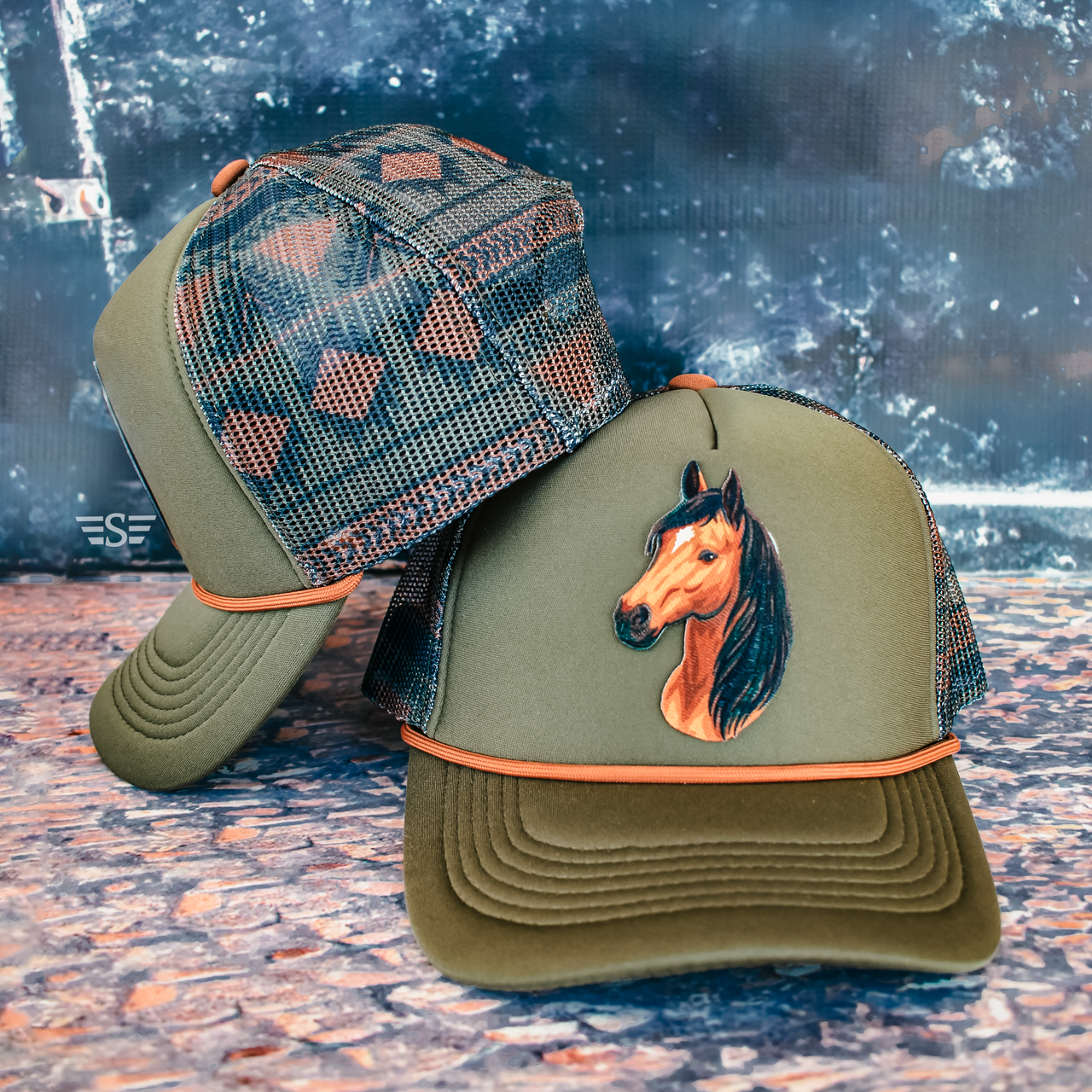 Buckskin Completed Printed Mesh Back Cap