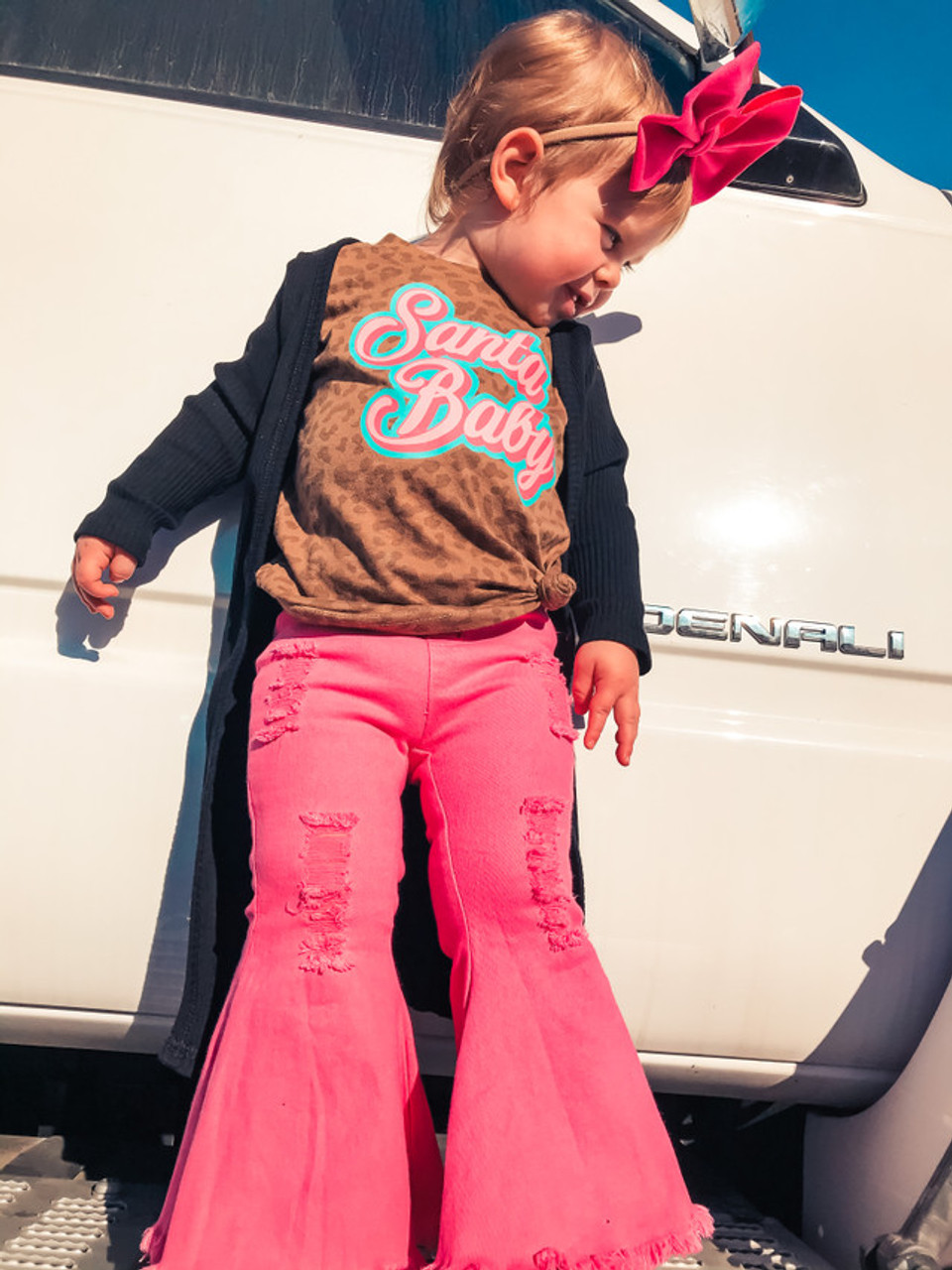 Bell Bottom Jeans Little Girl Western Jeans Girls Hot Pink Denim