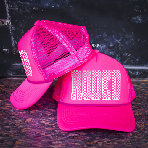 cap, hat, summer cap, ranch, cattle, cattle women, rancher, western, punchy, ranchy, desert, cowboy, cowgirl, rodeo, checkered, rodeo hat, rodeo cap, neon cap, neon hat