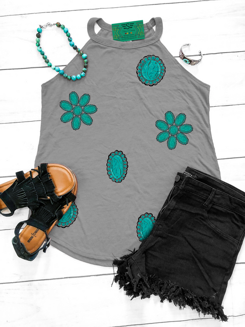 tank, tanktop, turquoise, sleeveless, western tank, western tanktop, cattle, western, rodeo,