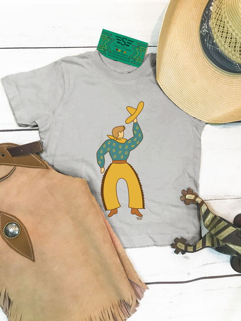 rodeo manners tee, kids western tee, cowboy kids shirt, hat tipping cowboy shirt, western graphic kids tee, toddler cowboy shirt, ranch kid clothing, western boutique kids, rodeo kids outfit, country kids apparel, unisex kids tee, porcelain kids shirt, western lifestyle kids, stock show kids outfit, cowboy aesthetic kids