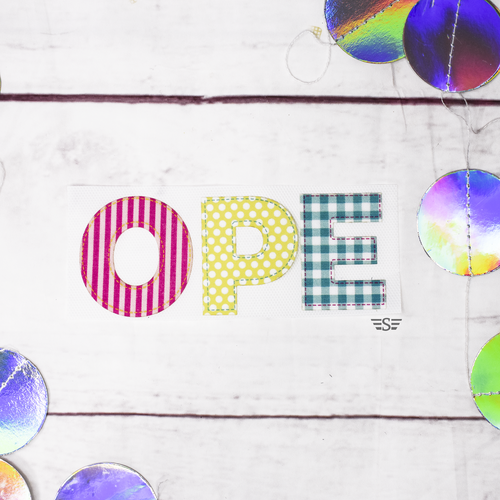 ope graphic, midwest shirt design, ope sorry, midwestern humor, funny midwest saying, applique letter design, patch style lettering, gingham polka dot stripe letters, boutique graphic design, western boutique graphic, colorful letter design, farmhouse style graphic, trendy boutique print, handmade look graphic, fabric letter design, stitched letter graphic, preppy patch design, retro letter aesthetic, cute statement graphic, boutique tee design, small town humor shirt, midwest lifestyle design, quirky saying graphic, trendy western graphic, unique letter art