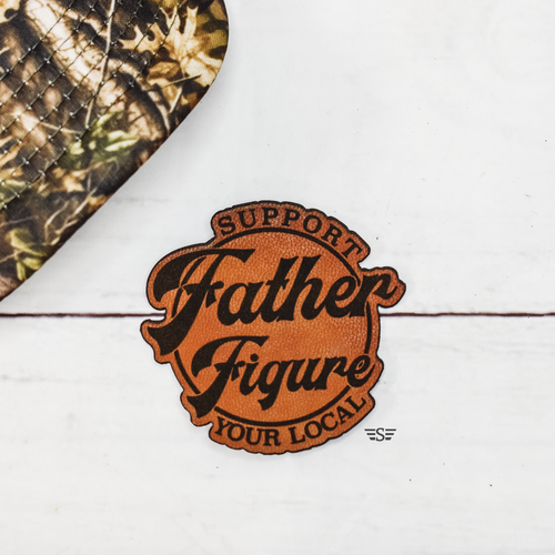 funny western patch, father figure patch, humorous leather patch, western slogan patch, cowboy humor patch, sarcastic patch, trendy western patch, statement hat patch, rustic leather patch, western lifestyle patch