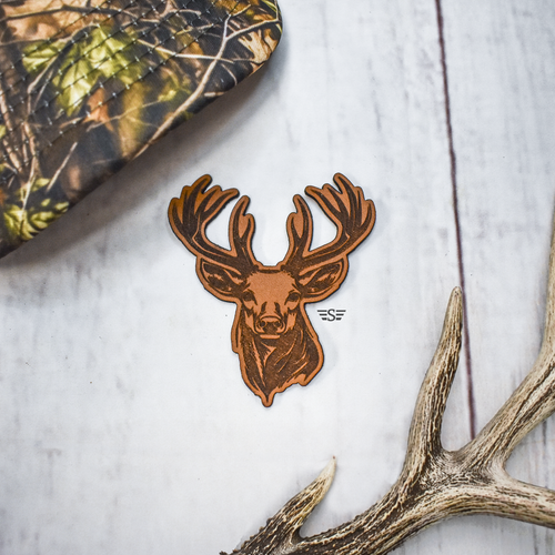 deer patch, hunting patch, buck patch, outdoors patch, wildlife patch, leather patch, hunting gift