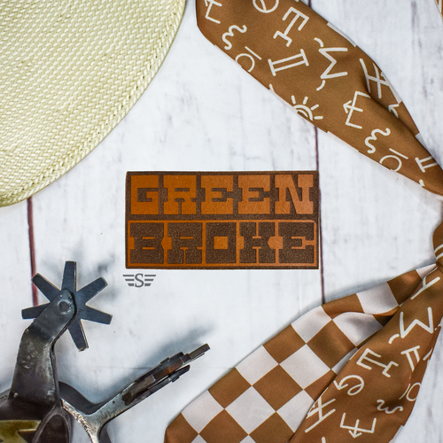 green broke patch, horse patch, western leather patch, cowboy patch, equestrian patch, funny ranch patch, horse lover patch, rodeo patch