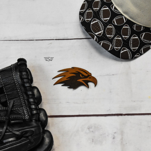 Eagle Leather Patch, Eagle Mascot Patch, Golden Eagle Patch, Fighting Eagle Patch, Bird Mascot Patch, School Mascot Patch, Team Spirit Patch, Leather Hat Patch, Laser Engraved Leather Patch, Custom Hat Patch, Genuine Leather Patch, Western Hat Patch, Richardson Hat Patch, Trucker Hat Patch, Sports Team Patch, Football Mascot Patch, Baseball Mascot Patch
