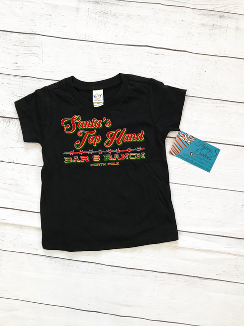 Santa ranch hand top hand cattle horses graphic tee, t-shirt, shirt, ranch, cattle, cattle women, rancher, western, punchy, ranchy, desert, cowboy, cowgirl, christmas, holiday