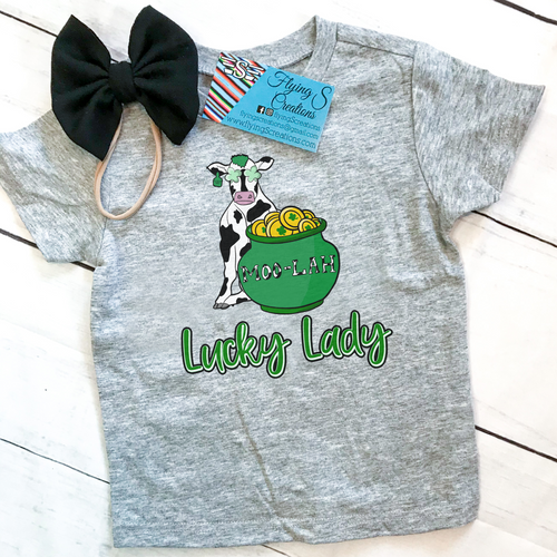 St. Patty's Cow. March. Holiday. Saint Patrick's Day. Western graphic tee for western fashion enthusiasts by Flying S Creations