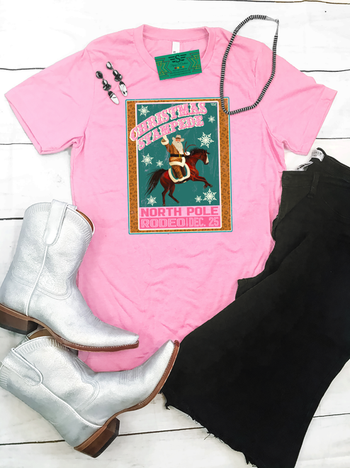 graphic tee, t-shirt, shirt, ranch, cattle, cow, cows, horse, horses, cattle women, rancher, western, punchy, ranchy, desert, cowboy, cowgirl, santa baby, christmas, holiday, steer, festive, festivities, santa