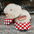 hot dog patch hat, checkered trucker hat, patriotic hot dog cap, retro trucker hat, summer BBQ hat, americana baseball cap, picnic aesthetic hat, checkered brim hat, vintage inspired trucker hat, novelty food hat, county fair hat, july 4th trucker hat, cookout baseball cap, boutique trucker hat, retro americana hat, hot dog graphic cap, summer festival hat, patriotic boutique hat, trendy trucker hat, western summer accessories