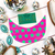 vibrant, western, neon, colorful, cowgirl, girly, pink, serape, alien, space cowgirl, bronc, lightning bolt