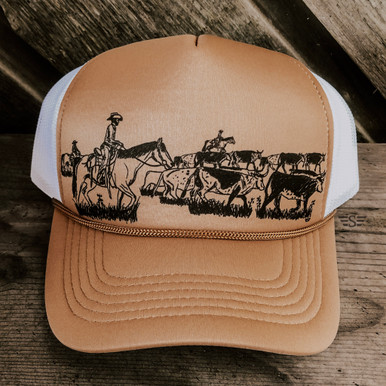 7364 Cowboy Trucker Hats For Women Men Structured Vintage Hat Cow Cowboy Trucker Hats For Women Men Structured Vintage Trucker  main image 2