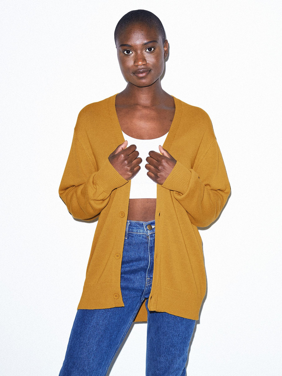 Unisex Basic Knit Cardigan | American Apparel