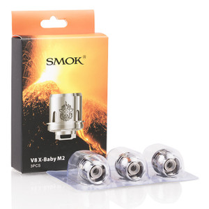 The SMOK TFV8 Baby-X Coils (3-Pack) are created for a perfect balance of performance and flavor with powerful, compact cores introduced with the SMOK TFV8 X-Baby Tank. Featuring: X-Baby T6, X-Baby X4, X-Baby Q2, X-Baby M2, X-Baby RBA. The SMOK TFV8 Baby-X Coils (3-Pack) are created for a perfect balance of performance and flavor with powerful, compact cores introduced with the SMOK TFV8 X-Baby Tank. Featuring: X-Baby T6, X-Baby X4, X-Baby Q2, X-Baby M2, X-Baby RBA.