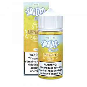 SKWEZED - Frozen Buhnanza 100mL
PREVIOUSLY NAMED: BANANA ICE
Our flavorsome Banana includes a frigid ice feeling to keep your taste buds alive and chilled for a good time. It’s the ideal banana savory having fruitiness and icy at the tip of your breath so you can inhale and exhale everything nice and ice! Therefore, if you want to get a sweet chilly shiver down to your spine, we recommend you try our juicy Banana Ice E-Liquid for an appetizing adventure. 100ml 3mg SKWEZED - Frozen Buhnanza 100mL
PREVIOUSLY NAMED: BANANA ICE
Our flavorsome Banana includes a frigid ice feeling to keep your taste buds alive and chilled for a good time. It’s the ideal banana savory having fruitiness and icy at the tip of your breath so you can inhale and exhale everything nice and ice! Therefore, if you want to get a sweet chilly shiver down to your spine, we recommend you try our juicy Banana Ice E-Liquid for an appetizing adventure. 100ml 3mg