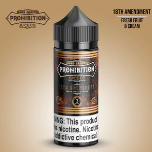 18th Amendment by Prohibition Juice Co. is an indulgent blend that elevates your vaping experience with a sophisticated mix of ripe fruits and creamy undertones. 100ml 3mg 18th Amendment by Prohibition Juice Co. is an indulgent blend that elevates your vaping experience with a sophisticated mix of ripe fruits and creamy undertones. 100ml 3mg