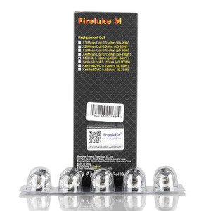 The FireLuke M Mesh Replacement Coils utilizes mesh wires for a larger surface area to create a longer-lasting coil while providing a flavor-focused experience. Compatible with the TWISTER 80W and Fireluke Mesh V1 & V2 Version. Now available in Tea Fiber Cotton - TX Mesh Coil & TNX Mesh Coil Series! The FireLuke M Mesh Replacement Coils utilizes mesh wires for a larger surface area to create a longer-lasting coil while providing a flavor-focused experience. Compatible with the TWISTER 80W and Fireluke Mesh V1 & V2 Version. Now available in Tea Fiber Cotton - TX Mesh Coil & TNX Mesh Coil Series!