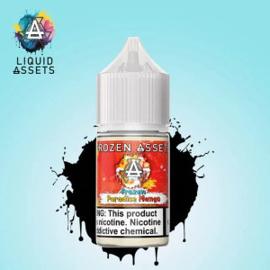 Take a trip to paradise with an icy twist! FROZEN Paradise Mango by Liquid Assets blends sweet pineapple, tangy tangerine, juicy strawberries, and ripe island mangos—all finished with a refreshing blast of menthol for the ultimate frozen tropical vape. 30ml 50mg Take a trip to paradise with an icy twist! FROZEN Paradise Mango by Liquid Assets blends sweet pineapple, tangy tangerine, juicy strawberries, and ripe island mangos—all finished with a refreshing blast of menthol for the ultimate frozen tropical vape. 30ml 50mg